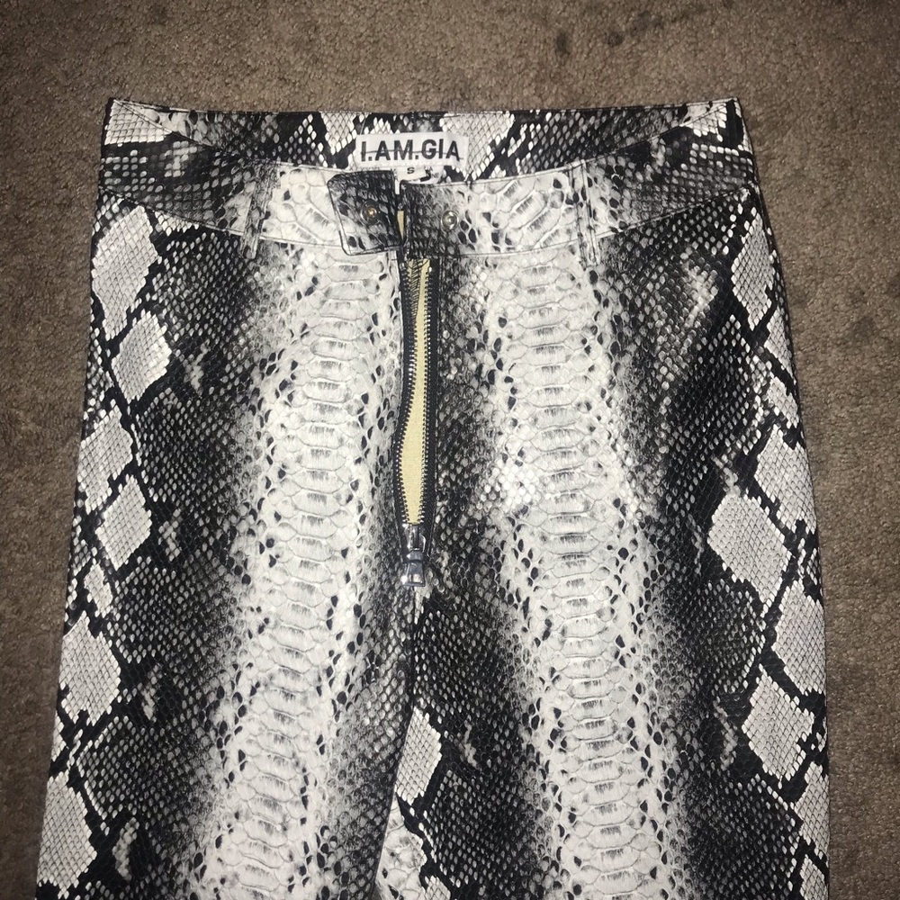 I AM GIA SNAKESKIN PANTS